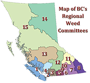 downloadable map of the current regional weed committees